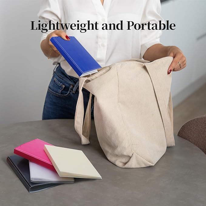 Vienrose Small Photo Album 3-Pack 5 x 7 Photo Book Album, Each Picture Book Holds 52 Photos Mini Photo Book with Customizable Cover, Postcard Album, Baby Photo Albums (Transparent)