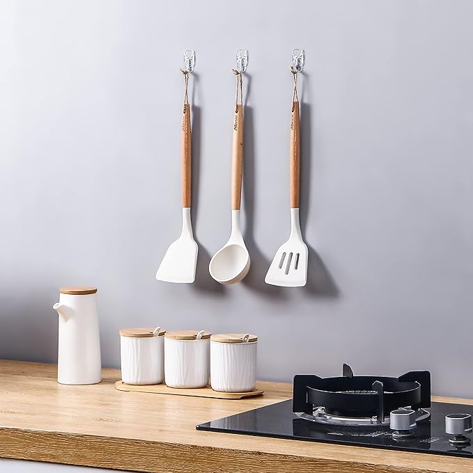 100 Small Hooks+120 Removable Strips, Clear Wire Hanger Hooks, Damage-Free Utility Hooks, Heavy Duty with Adhesive Strips, No Tools Wall Hook for Hanging, Value Pack