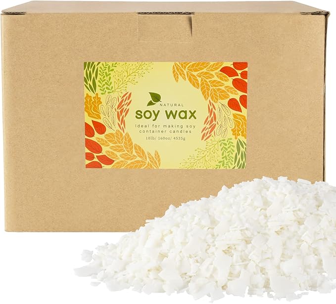 Pure Soy Wax Flakes,DIY Soft Candle,Natural Soy Wax for Candle Making 10 lb Bag