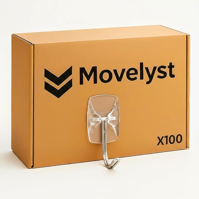 100 Small Hooks+120 Removable Strips, Clear Wire Hanger Hooks, Damage-Free Utility Hooks, Heavy Duty with Adhesive Strips, No Tools Wall Hook for Hanging, Value Pack