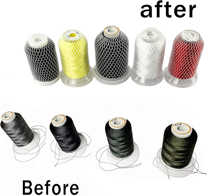 40Yards 1cm Wide Thread Net Spool Saver for Different Sizes of Embroidery Sewing Quilting and Serger Thread Spools/Cones (40Yards)