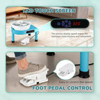 Bonoutil Pottery Wheel Machine, 11" Electric Ceramic Forming Machine LCD & Foot Pedal Control Max 20 lbs Capacity, Clay Art Sculpting Tools Kit at Home Pottery Wheels