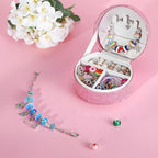 Emibele Bracelet Making Kit for Girls 8-12, Jewelry Making Kit with Portable Jewelry Box, Charm Bead DIY Bracelets Crafts Kit for Kids Age 5 6 7, Girls Gifts Choice on Birthday Valentines Christmas