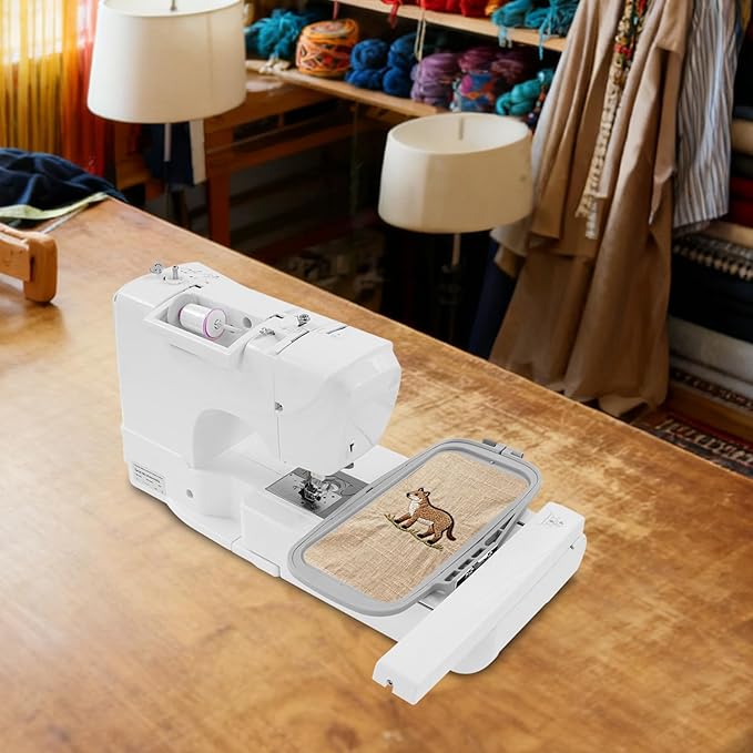 Automatic Embroidery Machine with 7 Inch Screen, Computerized Embroidery & Sewing Machine, 96 Built-in Designs, Includes All Accessories Supplies and Training for Beginners