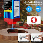 TTS-55 PRO 5500mW Laser Engraver Machine Laser Cutter Laser Cutting Engraving Tool for Wood Metal Aluminum Glass Leather (Black)