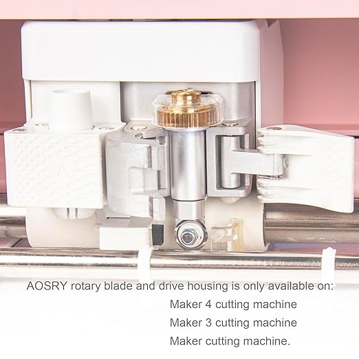 Maker Rotary Blade for Maker 4/3/Maker, Aosry Rotary Blade + Drive Housing for Cutting Bamboo Fabric, Canvas, Chiffon, Cotton, Denim, Felt, Fleece, Gauze, Silk, Lycra, Microfiber, Nylon