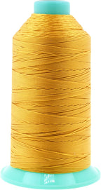 Mandala Crafts Bonded Nylon Thread Gold Heavy Duty Sewing Threads - 800 YDs Size 277 840D T270 Tex 270 Thread for Leather Jeans Weaving Outdoor Marine Upholstery Threads