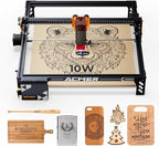 Laser Engraver Machine, P1 S Pro 10W(10000mW) Cutting Machine 380x370mm Large Area, WiFi Control, Engraves Wood Acrylic Leather Glass Metal for DIY, Crafts & for Small Business