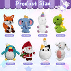 Vakdon 8PCS Crochet Kit for Beginners, 2026 Hallowwen Christmas Knitting Kit with Step-by-Step Video Tutorials, Beginner Crochet Kit Gifts for Kids, Adults