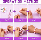 JUPEAN 1 mm Stretchy Bracelet String Elastic String for Bracelet Making Easy to Knot with Jewelry Making Supplies Beading Needles and Container for Storage