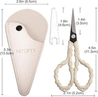 Vintage Small Embroidery Scissors with Cover Detail Shears Mini Scissor for Needlework Threading Sewing Craft DIY Tools Home Travel Use