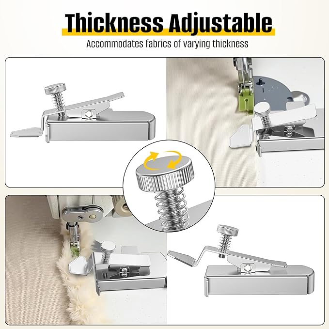 Upgraded Magnetic Seam Guide for Sewing Machine, Magnetic Sewing Guide with Clip, Adjustable Seam Guide, Multifunctional Hem Guide, Universal Sewing Machine Attachments, Sewing Supplies Accessories