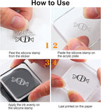 ORIGACH Silicone Clear Stamps - Witch, Ghost, Cat, Bat, Pumpkin Reusable Stamps for Card Making, Scrapbooking & DIY Halloween Décor - 6.3x4.3inches