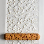 MKM Pottery Tools Wood Big Hand Rollers for Clay (BHR-120 Flock of Birds)