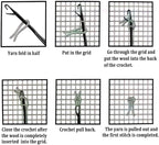 Ylkgogo Latch Hook Rug Kits for Kids Adults Needlework Cross Stitch Kits Printed Canvas Home Decoration 20.5" X 15" (Rose)