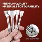 7Pcs Leather Craft Tools Precision Arc-Shaped Quarter Circle Punches Set & Edge Cutters for Belt, Wallet, and Bag Making (Sizes from 10mm to 40mm)