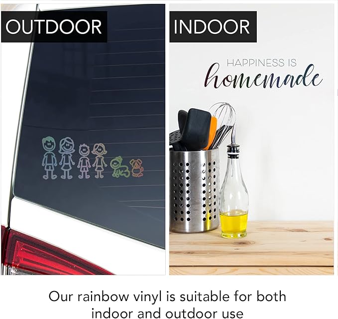 Black Metallic Vinyl Holographic & Oil Slick Vinyl Permanent for Cricut Joy: [8PK, 5.5" x 12" inch] Black Chrome and Holographic Permanent Sheets