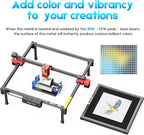 20W Laser Engraver Machine CK1-20, 96W Max Speed 30000mm/min, 0.08mm Fixed Focus, App Offline Control DIY Laser Cutter and Laser Engraving Machine for Metal Glass Wood