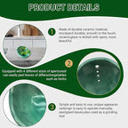 Pottery Herb Stripper Bowl – 4-Slot Herb Stripper with Multiple Hole Sizes, Ergonomic Design, Separating Leaves and Stems for Thyme, Basil, Rosemary, and More (White)