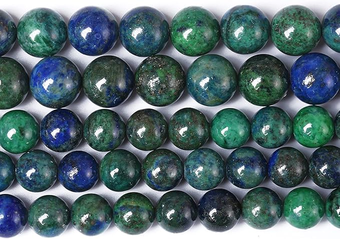 6MM 60PCS Natural Stone Lapis Chrysocolla Loose Beads for Jewelry Making DIY Bracelet