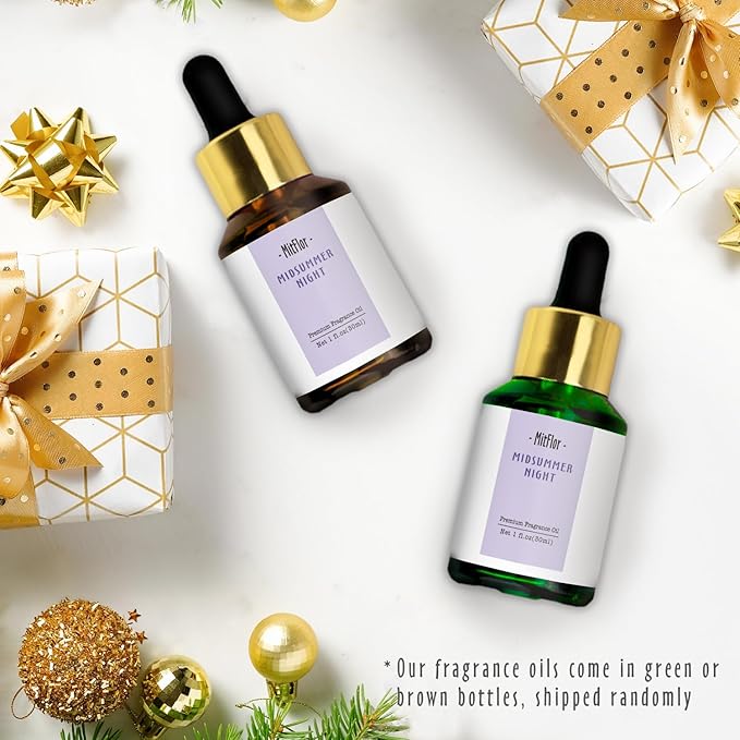 Midsummer Night Fragrance Oil, MitFlor Single Scented Oil, Large Size Premium Grade Fragrance Oil for Soap & Candle Making, Summer Aromatherapy Essential Oil, Home Fragrance, 30ml