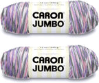 Caron Jumbo Prints Easter Basket Yarn - 2 Pack of 340g/12oz - Acrylic - 4 Medium (Worsted) - 595 Yards - Knitting/Crochet