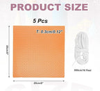 MECCANIXITY Beeswax Candle Making Kit,8x8 Inch 5pcs Orange Beeswax Candle Sheets with 1pcs Cotton Wick for DIY Craft Gift Making