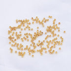 18K Gold Plated Round Spacer Beads 2mm 600pcs for Jewelry Making Findings Non Tarnish