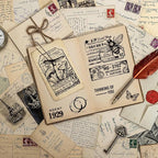 GLOBLELAND Retro Mushroom Bee Cling Rubber Stamp 7.09x8.66inch Crown Labels EVA Rubber Stamps Embossing Stamp Seal for DIY Scrapbooking and Card Making Paper Craft Decor