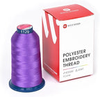 Richword Selected Purple Embroidery Thread 4000M(4374Y) 40WT Polyester Thread 100 Colors Selected for Commercial Multi Needles and Single Needle Embroidery Machine 1129