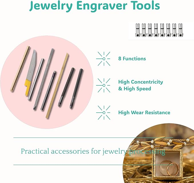 Jewelry Engraver Tools, Jewelry Making Engraving Machines & Tools, for Pneumatic Impact Engraving Machine