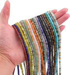 Natural Brown Picture Jasper Spacer Beads Caps Loose Semi Gemstone for Beading Jewelry Making 4mmx2mm 38cm