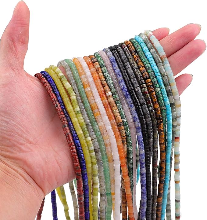 Natural African Jade Spacer Beads Caps Loose Semi Gemstone for Beading Jewelry Making 4mmx2mm 38cm