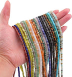 Natural Spectrolite Spacer Beads Caps Loose Semi Gemstone for Beading Jewelry Making 4mmx2mm 38cm