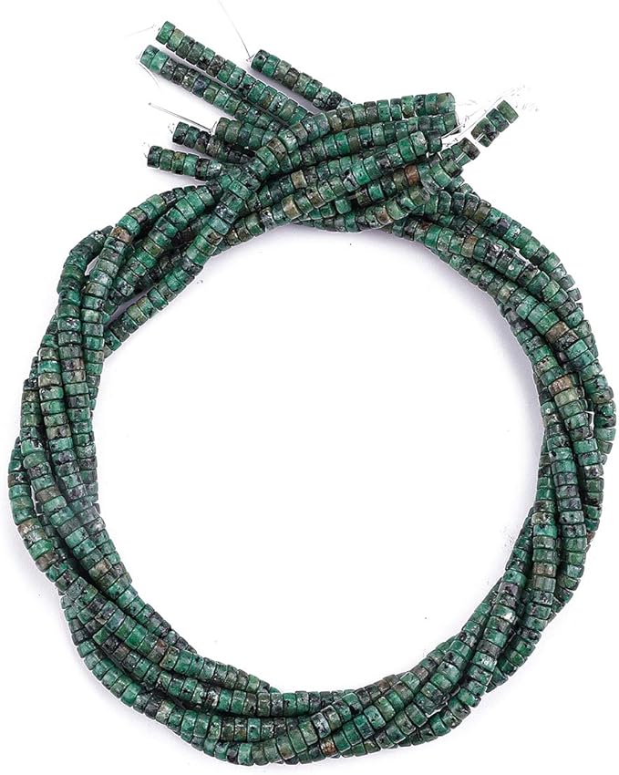 Natural African Turquoise Spacer Beads Caps Loose Semi Gemstone for Beading Jewelry Making 4mmx2mm 38cm