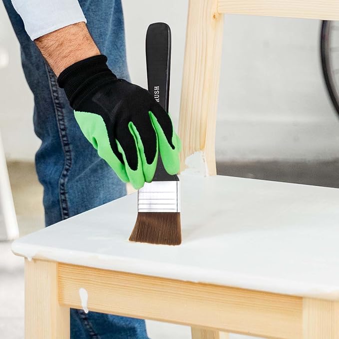 5 Pcs Wide Flat Paint Brushes, Art Brushes for Acrylic Painting Soft Painting Brushes Assorted Sized Craft Brushes Nylon Chip Brushes Artist Varnish Brush Art Paintbrush Sets for Oil Canvas Gesso