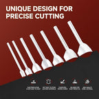 7Pcs Leather Craft Tools Precision Arc-Shaped Quarter Circle Punches Set & Edge Cutters for Belt, Wallet, and Bag Making (Sizes from 10mm to 40mm)
