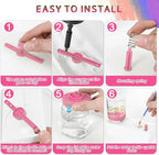 Upgraded All in 1 Paint Brush Cleaner: Paintbrush Cleaners Tool Paint Brush Rinser Paint Water Dispenser Painting Station for Acrylic, Watercolor, Oil Paint（Give 4 Pen & Pen holder & paint tray）