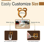 Savina Handmade Crochet Tension Ring Set of 2 - Adjustable Yarn Guide Rings for Finger, Buffalo Horn Ring for Crocheting & Knitting, Ergonomic Yarn Holder for Smooth Tension Control. (2)