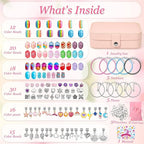 150Pcs Charm Bracelet Making Kit with Jewelry Box Beads for Jewelry Making Kit with DIY Crafts Gift for Bracelet Women Birthday Valentine Gifts Christmas