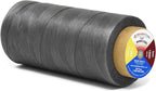 Mandala Crafts Gray Flat Waxed Thread for Leather Sewing - 273 Yds 150D 0.8mm Polyester Leather Thread String Waxed Cord for Leatherwork, Beading, Bookbinding, Hand Stitching