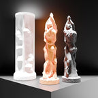 Couple Candle Mold Portrait Candle Resin Mold - Resin Casting Silicone Molds for Home Decor & Candle Making Wave Spiral Mold