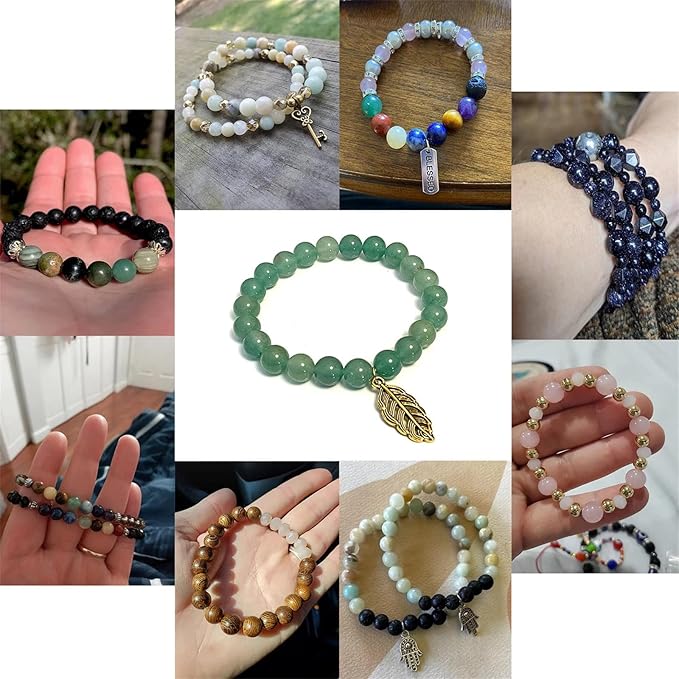 32PCS 12mm Starry Blue Sandstone Gemstone Beads Beads Natural Stone Round Loose Beads for Jewelry Making DIY Bracelet Necklace 15" Inch