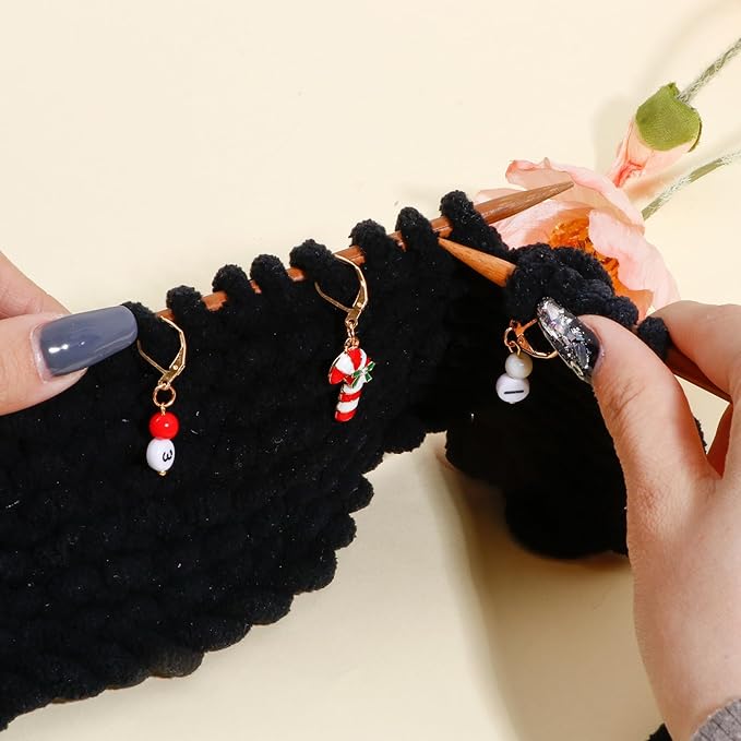 DoreenBeads Stitch Markers for Crocheting and Knitting, Alloy Enamel Crochet Marker Crochet Gifts for Knitting Weaving Sewing Accessories Quilting Jewelry Making