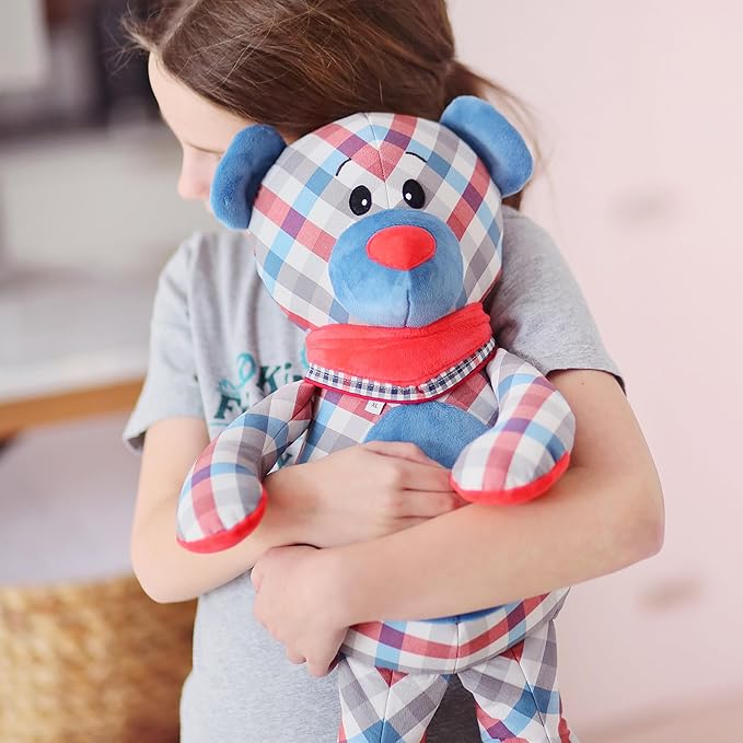 kullaloo Memory Bear Sewing Pattern – Stuffed Teddy Bear Plush Toy with Removable Collar, Shirt & Jacket | Memorial Bear Template with QR Video Tutorials, PES & SVG Files | Designed in Canada