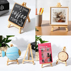 40pcs Wooden Easels Stands for Display 6 Inch Tabletop Art Display Easels Small Desktop Holder Stand Small Easel Stand for Displaying Painting Arts Crafts Canvas Drawing Wedding