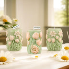 Tulip Flower Cylinder Flower Resin Mold - Resin Casting Silicone Molds for Home Decor & Candle Making Wave Spiral Mold