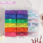 Plastic Storage Box Arts & Crafts Storage Boxes & Organizers With Large Storage Box Small Rectangular Plastic Container For Craft Storage (12 Color+6 Clear-Small)