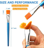 1 inch Flat Paint Brushes for Acrylic Painting, 32 Pieces Large Acrylic Paint Brushes Bulk for Acrylic, Watercolor, Oil, Crafts, Face Body Art