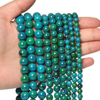 60pcs 6mm Natural Stone Beads Phoenix Stone Beads Energy Crystal Power Gemstone for Jewelry Making, DIY Bracelet Necklace